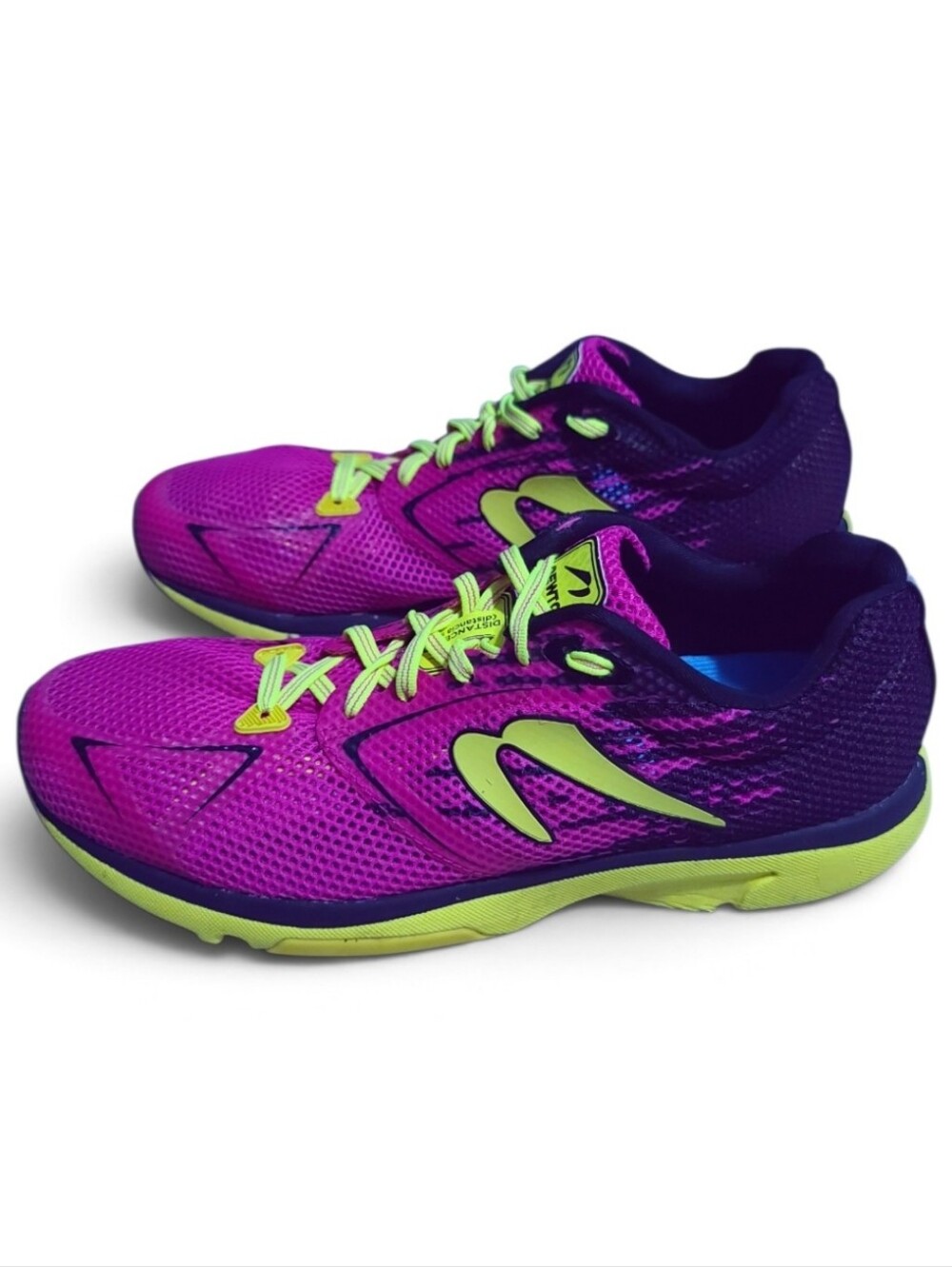 Newton Distance Performance Road Running Shoes Magenta Neon Yellow Women's 11